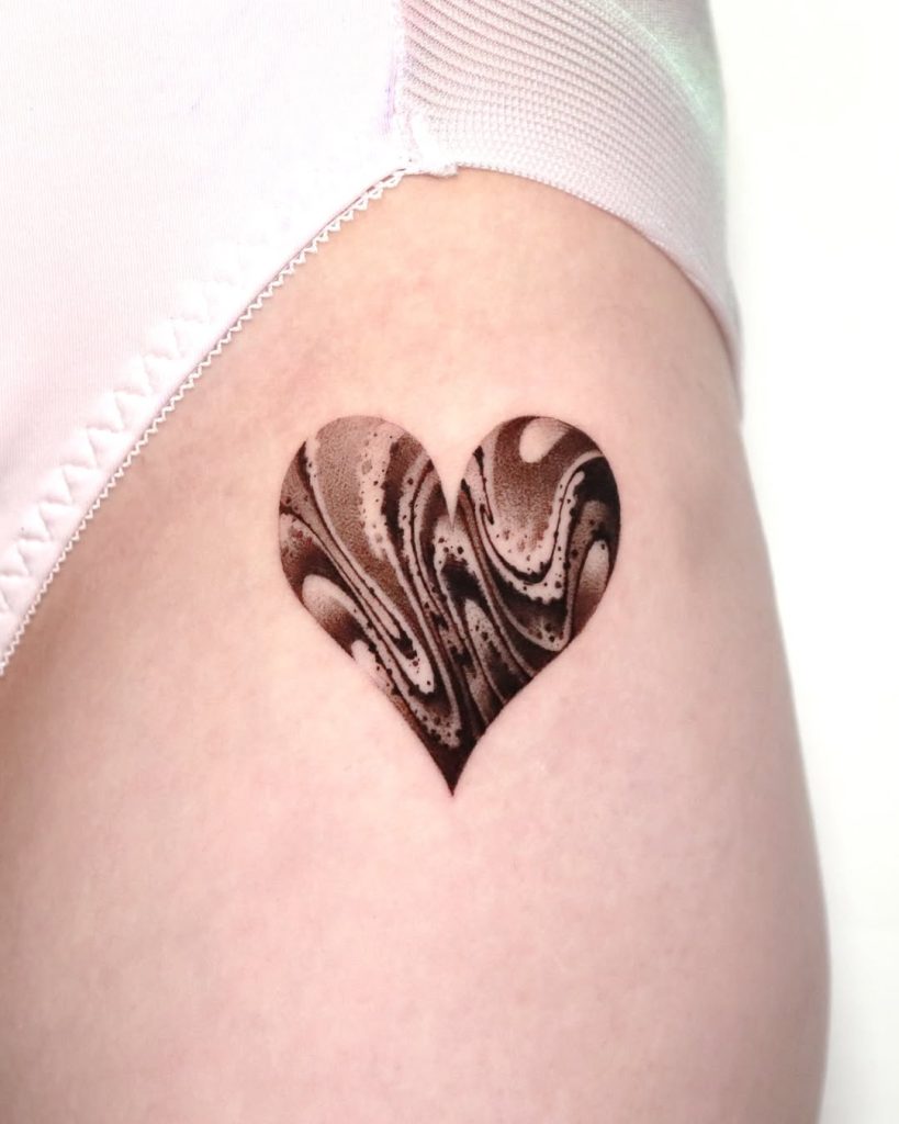 cute and creative tattoo of cyber sigilism in frame by IMPASTO