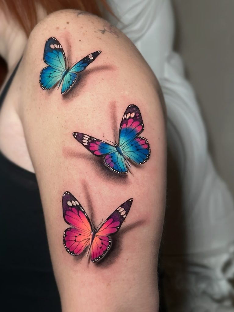 3D Realistic Butterfly Tattoo by MALAVIDA TATTOO